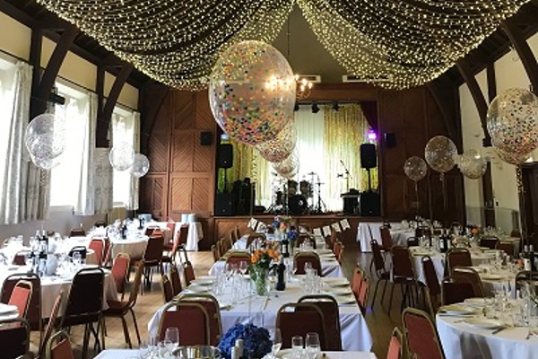 Hatton Village Hall interior decorated for a wedding