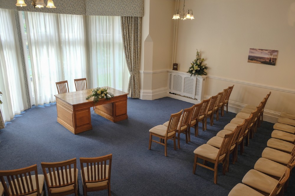 Plants on display in the Olton station waiting room