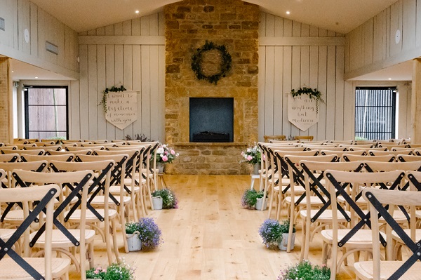 Primrose Hill Farm decorated for a wedding ceremony