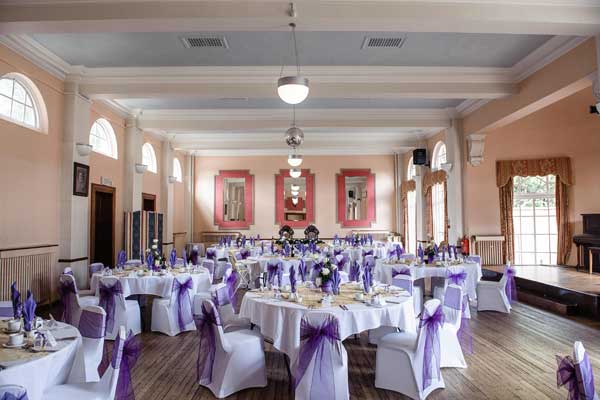 The Arnold House decorated for a wedding reception